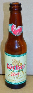 1950s WEBER BEER 7oz. Bottle WAUKESHA WI.