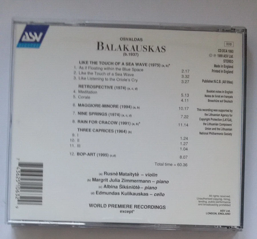 Osvaldas Balakauskas: Chamber Music - Bild 2 von 2