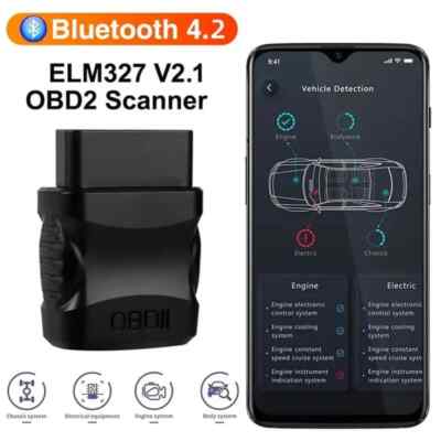 Fr Android/IOS ELM327 V2.1 Car Engine Fault Code Reader OBD2 Scanner Bluetooth D