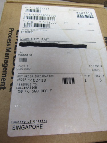 ROSEMOUNT 644HANA 00644-7600-003 TEMPERATURE TRANSMITTER 50-500*F NEW IN BOX !! - Picture 6 of 6