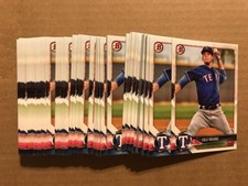 Lot (80) COLE RAGANS Rangers 2018 Bowman Baseball paper base prospect cards