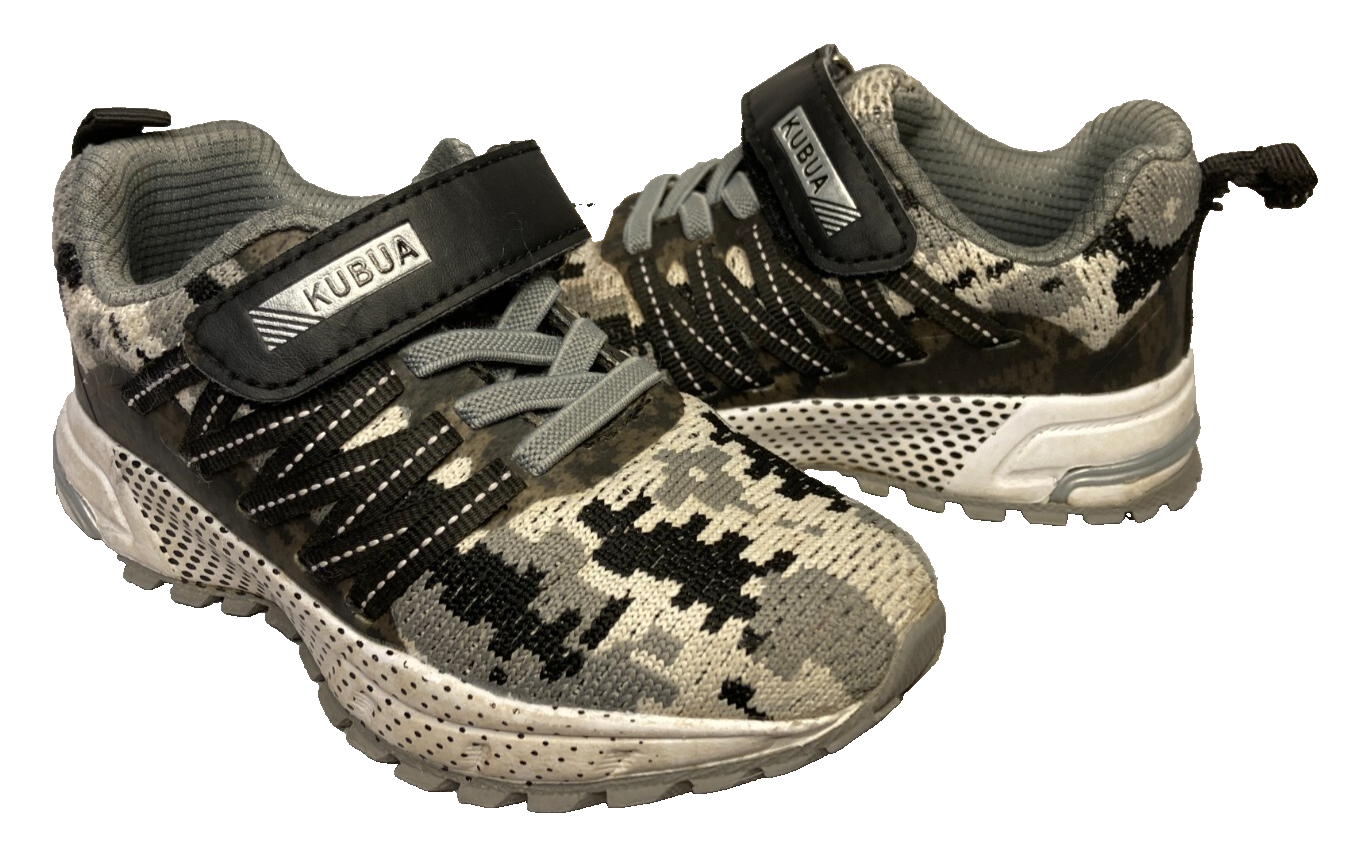 SAOLA KUBUA Scarpe Sneakers Bambini Leggere Traspiranti Grigio Mimetico (Gioventù Taglia 1)