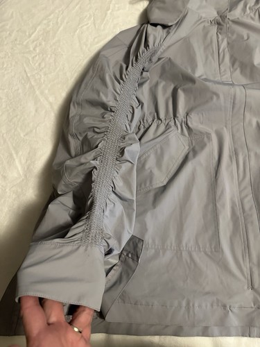 Fabletics GIANA Hooded Jacket Light haze Grey Weather Resistant Large Oversized - Picture 11 of 20