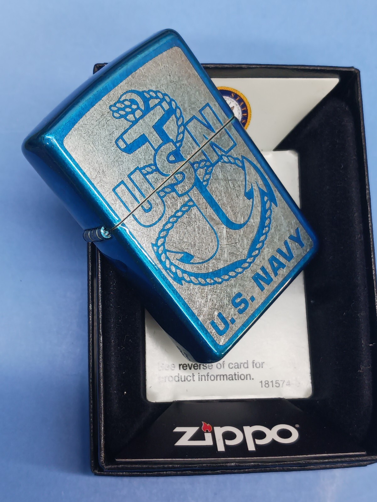 Zippo 28580 U.S. Navy Cerulean Finished