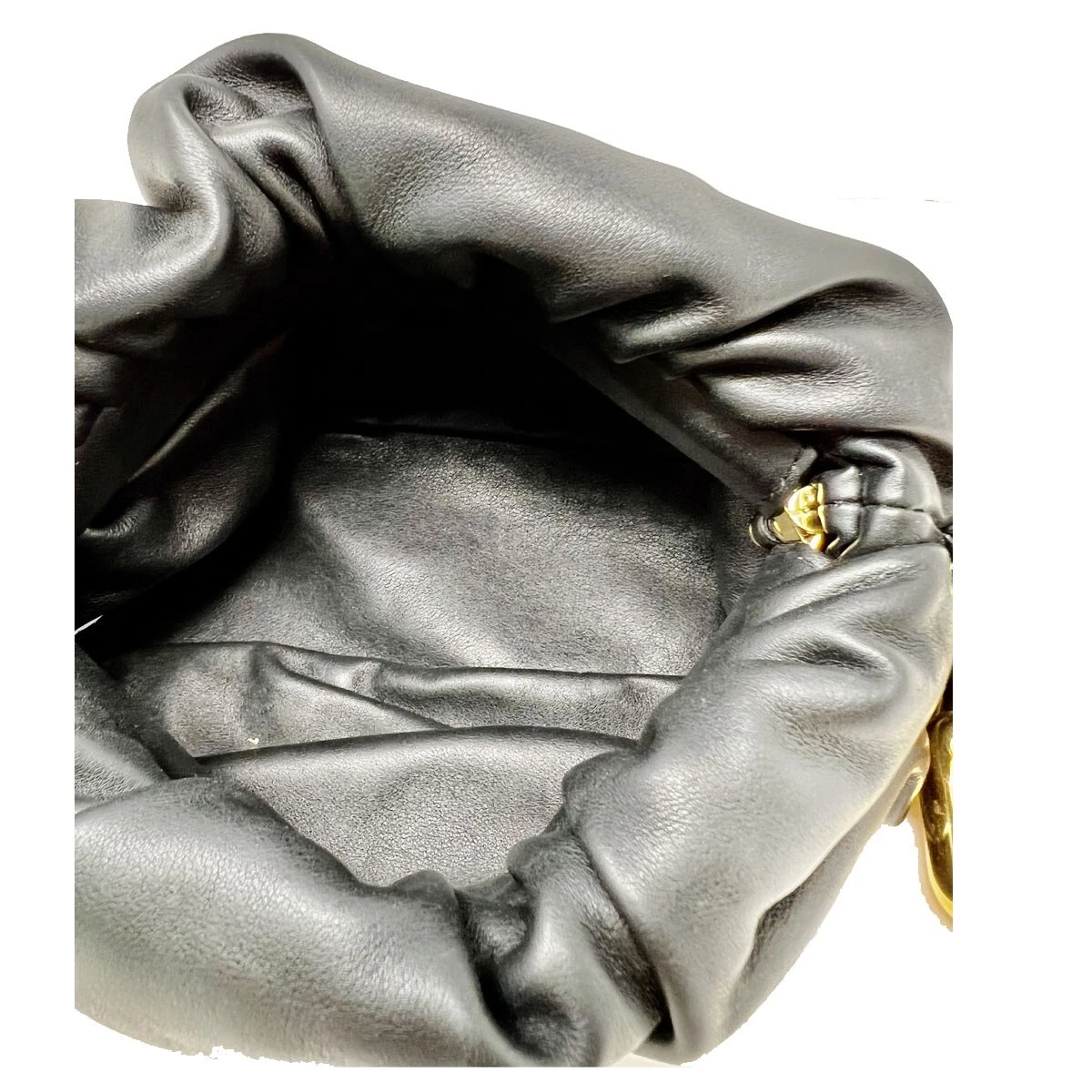 Borsa a catena Bottega Veneta in pelle nera con sacchetto antipolvere