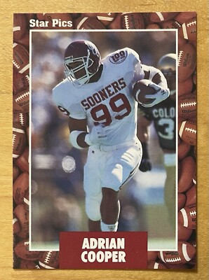 Adrian Cooper Rookie 1991 Star Pics #101 Oklahoma Sooners NM-MT