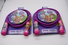  2 Paw Patrol Skye and Everest Girls Pink Purple Deluxe Jump Rope 7 ft Long