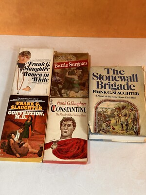 Lot 5 vintage paperback/ Hardback novels Frank G. Slaughter 1950s 60s