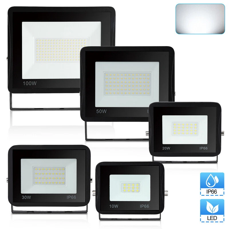 LED Fluter Baustrahler mit Stativ Strahler Flutlicht Scheinwerfer Garten 10-100W - Bild 2 von 4
