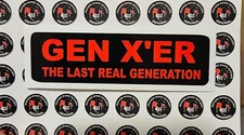 Gen Xer Gen X Last Real Generation Motorcycle Helmet Sticker Biker Helmet Decal