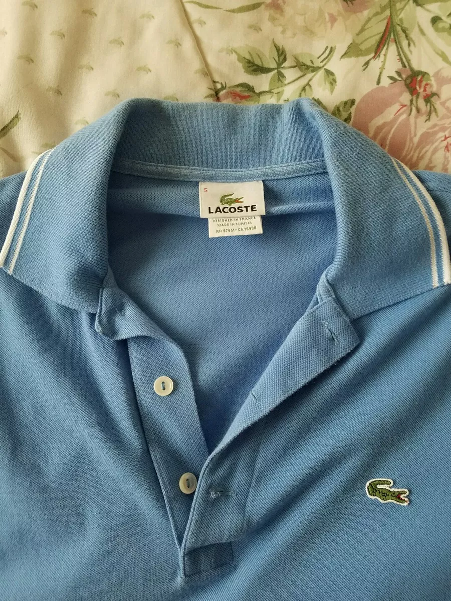 Polo bleu ciel lacoste cheap