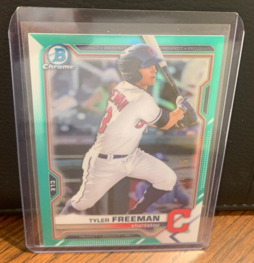 絵画 SCALEMAN 2021 Bowman Chrome Prospects Aqua Refractor 74/125 Tyler Freeman
