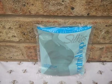 SILKIES MODERATE CONTROL PANTY CONTROL TOP MEDIUM BARELY BLACK TIGHTS OLDER USA 