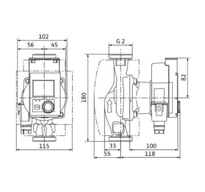 Wilo Nassläufer-Hocheffizienzpumpe Stratos PICO plus 30/0,5-8, G2, 75W