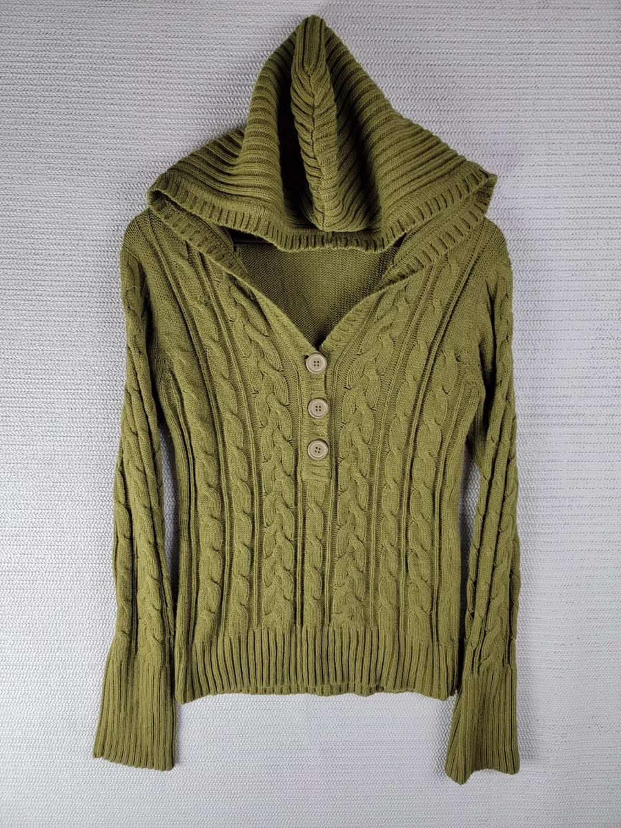 Hooded knit cheap sweater