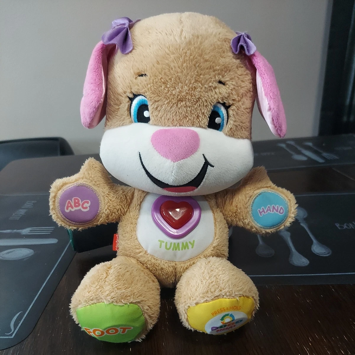 Fisher-Price Plush Baby Toy With Lights And Smart Stages Learning Content, Laugh & Learn Puppy