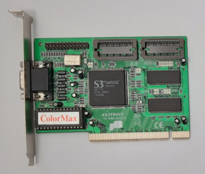 VTC 9111-16-10 PCI Graphics Card (S3 Trio64V2/DX, Retro, AS3T64V2, 1MB, 1997)