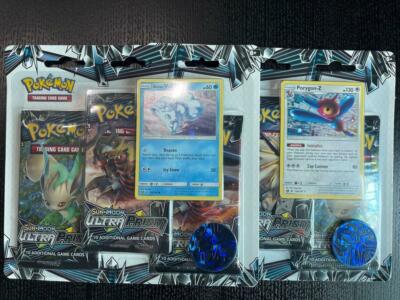 ultra prism booster box ebay 2 Pokemon Sun And Moon Ultra Prism Blister 3 Booster Pack Porygon-Z Vulpix  Promo
