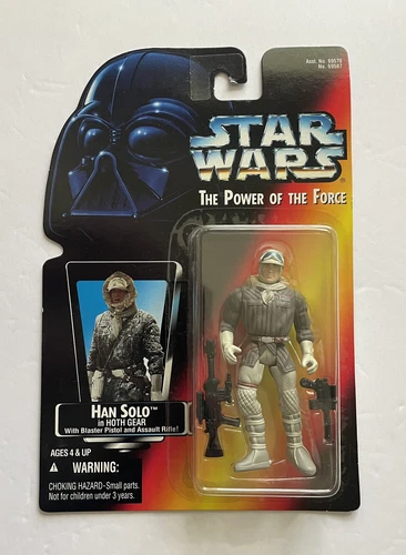 Star Wars Han Solo Hoth Orange Kenner Power Of The Force POTF2 Vtg MOC OPEN HAND