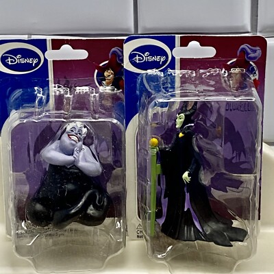 Disney Evil Characters Set Of 2 Ursula And Maleficent 3 Inches New
