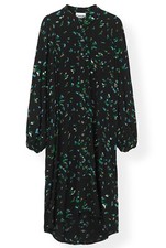 GANNI Floral Print Midi Shirt Dress EU 36