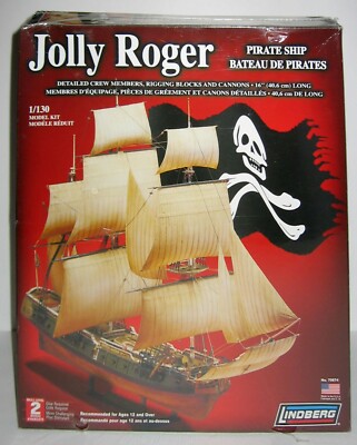 JOLLY ROGER Pirate Ship Plastic Model Kit Lindberg 70874