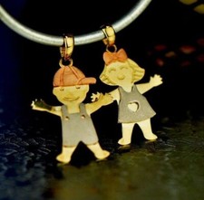 14k Yellow Gold Little Boy or Girl Pendant