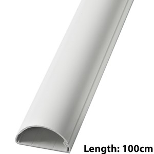 1m 16mm X 8mm White Speaker Cable Trunking Conduit Cover Av Tv