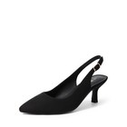 Women Low Kitten Heel Pointed Toe Slingback Slip On Wedding Party Pump Shoes
