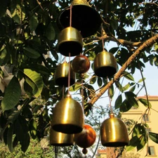 Metal Wind Chimes 6 Bell Outdoor Garden Yard Home Hanging Decor Dragon Vintage