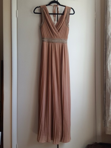 TFNC London Beige Maxi Dress Size 12 | eBay