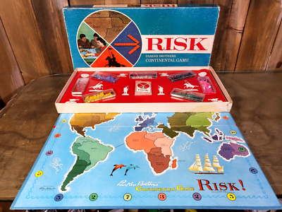 Risk Board Game Vintage Complete-1968/1959 Parker Bros USA  VINTAGE Complete Risk Parker Brothers Board Game 1959 main image 0