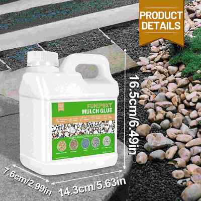 Mulch Glue - 32oz - Gravel Rock Landscape Hold Safe for Kids Pets