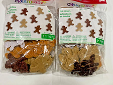 NEW CHRISTMAS CREATOLOGY FELT GINGERBREAD STICKERS 240 PIECES FREE SHIP