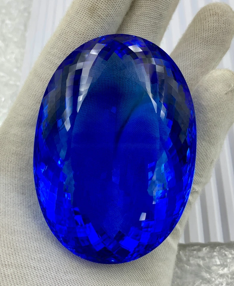 778 CRT Tanzanite Quartz Stone, AAA Quality Faceted Cut Stone, Oval Big Gemstone - Image 4 of 4