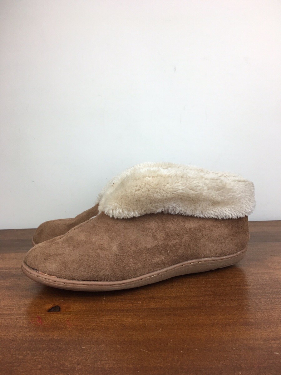 Western Chief Women’s Bootie Slipper 7901270 Size Brown Microfiber Faux  Fur