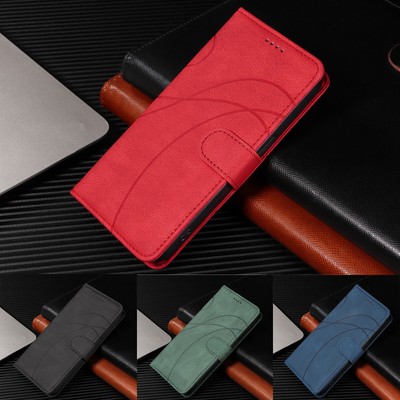 Handyhülle für Huawei P20 P30 P10 Y5 Nova9 Linie Prägung PU Leder Geldbörse Etui