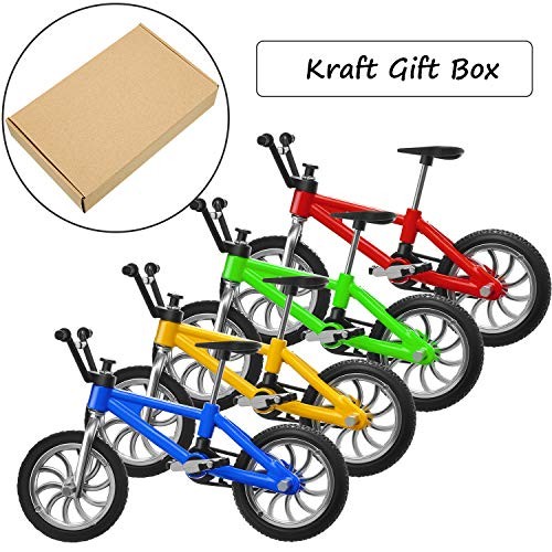 Gejoy 12 Pieces Mini Finger Bikes Mini BMX Bikes Games End of The Vintage Color