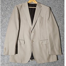 Jos A Bank 1905 Suit Jacket Mens 42L Tan 100 Wool Two Button Notch Lapel