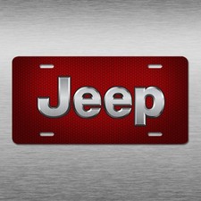 Jeep Inspired Novelty Art License Plate Red Cherokee Wrangler Auto Car Tag Jeep Inspired Novelty Art License Plate Red Cherokee Wrangler Auto Car Tag