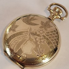 Q70 BEAUTIFUL 1899 MINTY 14K GOLD FILLED COLORED FANCY DIAL HUNTING CASE ELGIN!