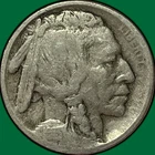 1913 Type 1 Raised Ground Buffalo Nickel Very Good VG Coin #34147