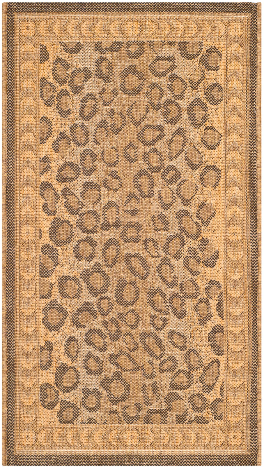 SAFAVIEH Courtyard Candace Spotted Indoor Outdoor Rug in Natural Gold 2x3