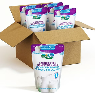 DairySky Lactose Free Powdered Milk 11oz - Skim Milk Powder Non GMO ( 6 Pack )