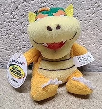 Vintage Nintendo 64 Bowser Beanbag Plush Doll BD A, 1997 New With Tag