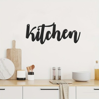 Kitchen Words Metal Wall Art Decor Wall Hanging for Home Kitchen Decoration