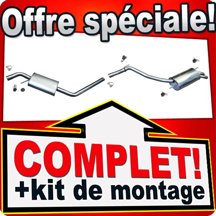 Échappement VW T4 inox pour van aménagé LWB 1.9 2.4 2.5 TD de 1996 à 2003