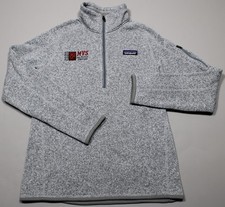 Patagonia Better Sweater 1/4 Zip Fleece Pullover Mens Medium Gray MVS Logo