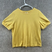 Style & Co Women's Shirt Size XL Yellow Short Sleeve Pullover