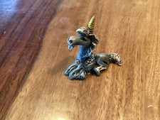 Buhner Studios Mini Clay Unicorn with Goatee. Signed in bottom 